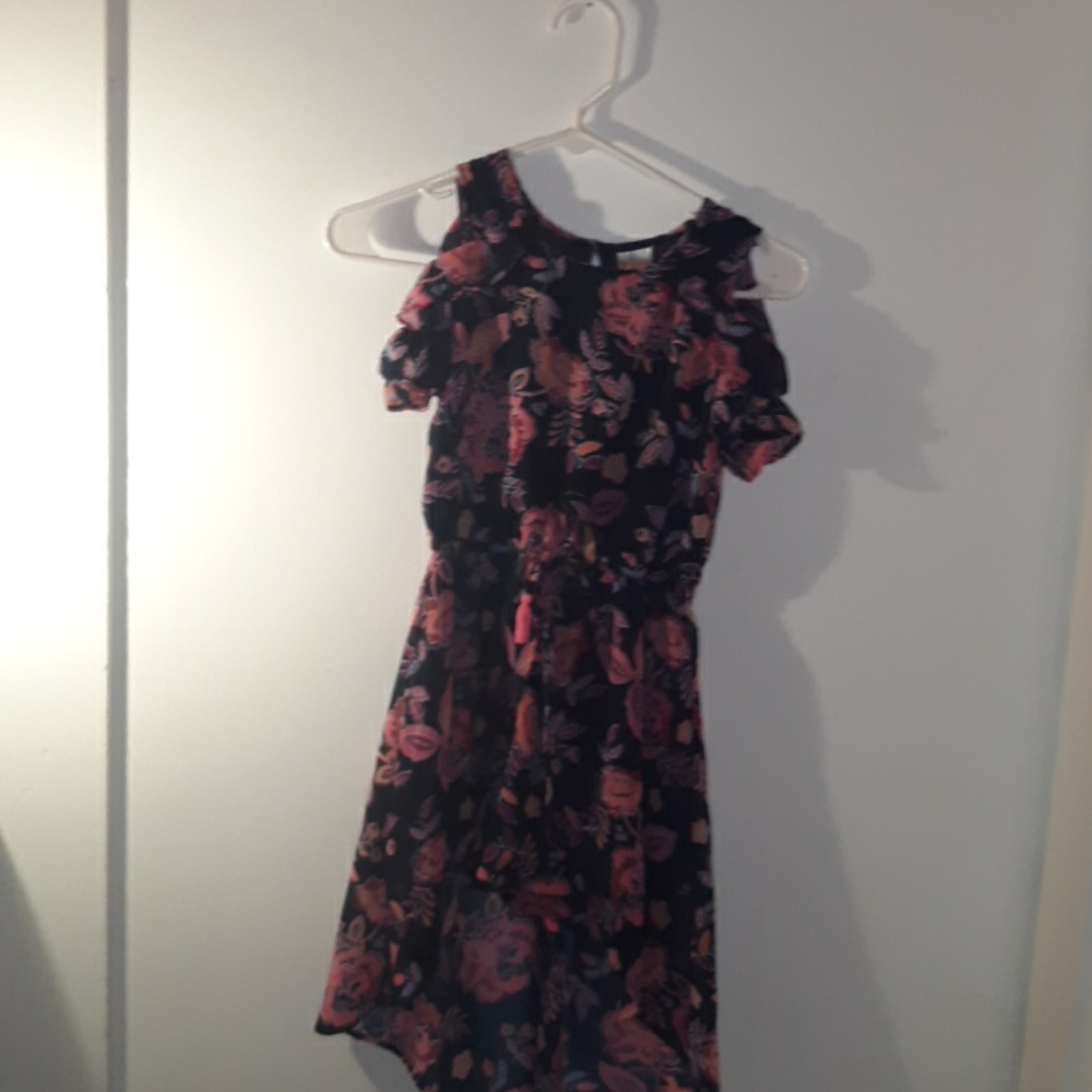 Navy blue floral romper